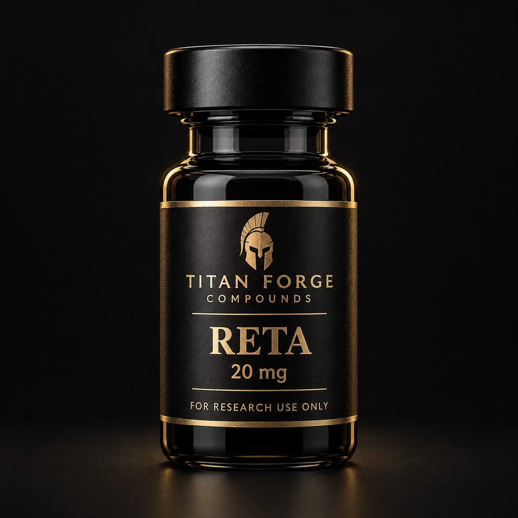 Retatrutide 20mg lyophilised research peptide vial – Titan Forge Compounds