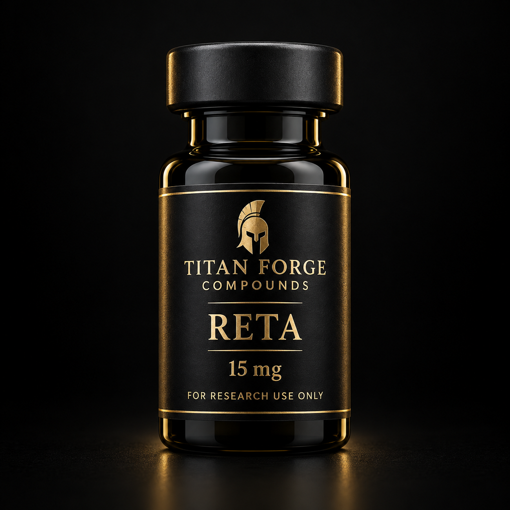 Retatrutide 15mg lyophilised research peptide vial – Titan Forge Compounds