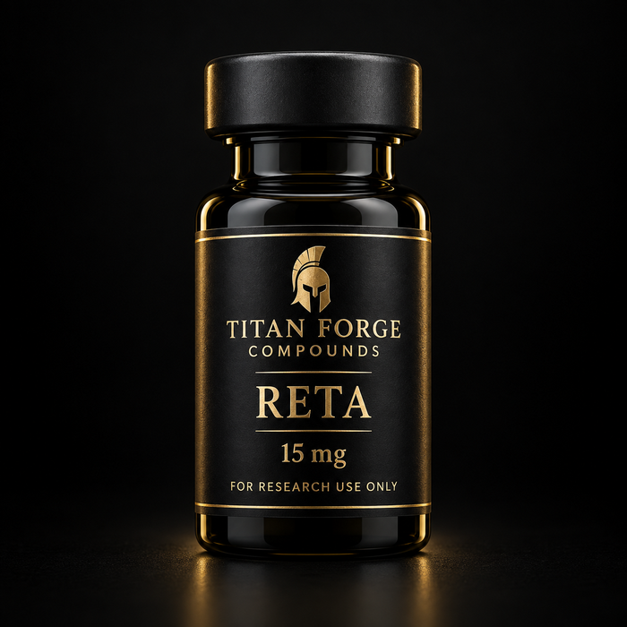 Retatrutide 15mg lyophilised research peptide vial – Titan Forge Compounds