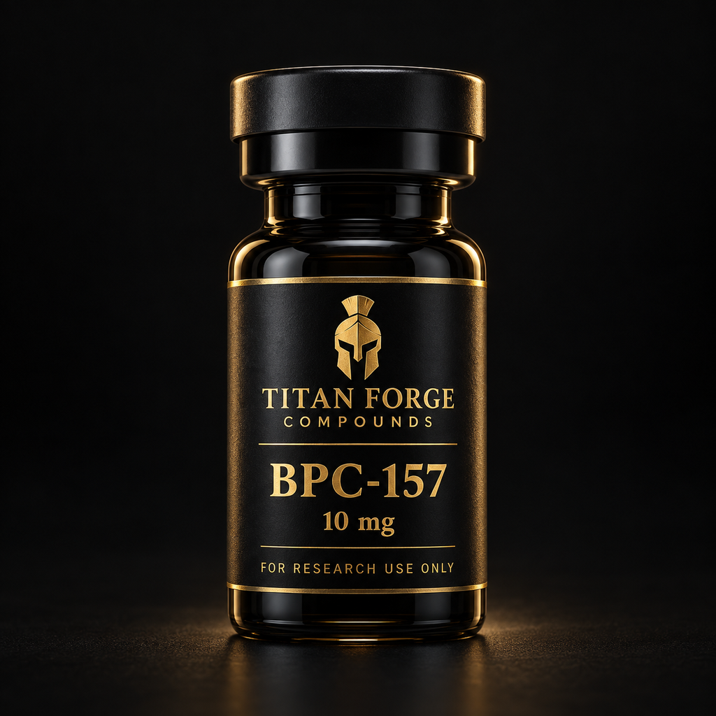 BPC-157 10mg lyophilised research peptide vial – Titan Forge Compounds