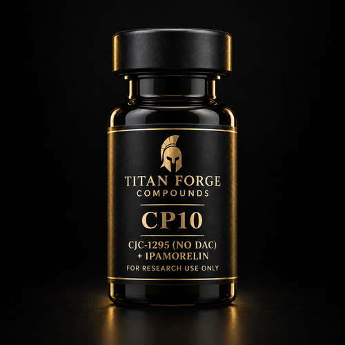 CP10 – CJC-1295 (no DAC) & Ipamorelin Blend lyophilised research peptide vial – Titan Forge Compounds