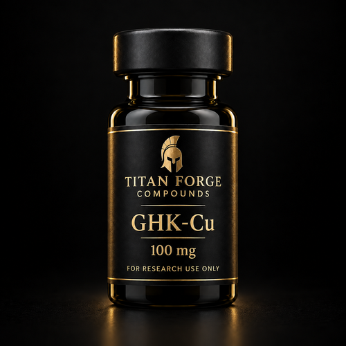 GHK-Cu 100mg lyophilised research peptide vial – Titan Forge Compounds