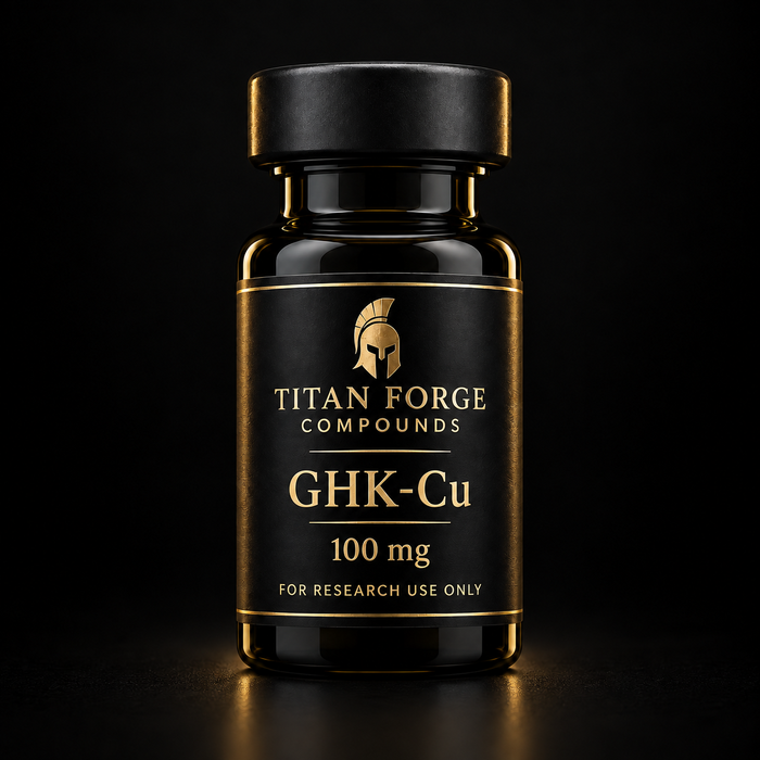 GHK-Cu 100mg lyophilised research peptide vial – Titan Forge Compounds